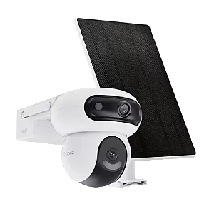Camera IP PT Dual-Lens 4MP + panou solar 8W, Wi-Fi6, Baterie 10.400 mAh, Audio, IR 35M - EZVIZ CS-HB90/SP(2x4MP)