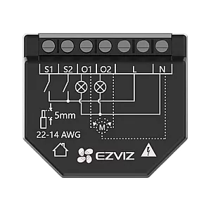 Releu inteligent Wi-Fi pentru aplicatii Smart Home EZVIZ, 2 canale 250Vc.a. max. 16A CS-T36-R100-WM Releu inteligent Wi-Fi pentru aplicatii Smart Home EZVIZ, 2 canale 250Vc.a. max. 16A CS-T36-R100-WM