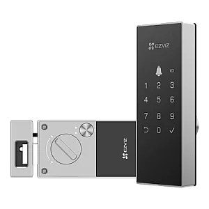 Yala inteligenta, Wi-Fi, sonerie incorporata, verificare status inchidere, alarma anti-furt, gri - EZVIZ CS-DL03 (WP)-Grey