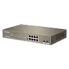Switch 8 porturi PoE+ Gigabit, 2 porturi SFP Gigabit, 130W, 1U - IP-COM G1110P-8-150W – IP-COM G1110P-8-150W