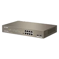 Switch 8 porturi PoE+ Gigabit, 2 porturi SFP Gigabit, 130W, 1U - IP-COM G1110P-8-150W Switch 8 porturi PoE+ Gigabit, 2 porturi SFP Gigabit, 130W, 1U - IP-COM G1110P-8-150W