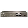 Switch 8 porturi PoE+ Gigabit, 2 porturi SFP Gigabit, 130W, 1U - IP-COM G1110P-8-150W – IP-COM G1110P-8-150W