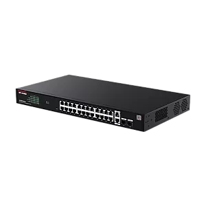 Switch 24 porturi PoE RJ45 Gigabit, 2 x RJ45 Gigabit, 2 x SFP Gigabit, Management, 1U - IP-COM G2228P-24-410W