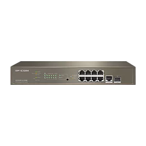 Switch 8 porturi PoE Gigabit, 1 port RJ45 Gigabit, 1 port SFP Gigabit, 1U, L3 Management - IP-COM G5310P-8-150W