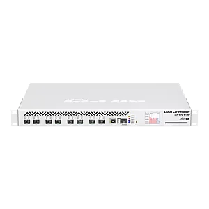 Cloud Core Router, 8 x SFP+, 1 x Gigabit, RouterOS L6, 1U - MikroTik CCR1072-1G-8S+