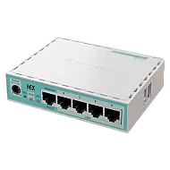 Router hEX, 5 porturi Gigabit, USB, PoE IN - MikroTik E50UG