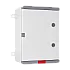 Cutie distributie IP67 din ABS gri, usa mata, placa metalica, 250x350x150 mm PD253515