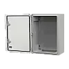 Cutie distributie IP65 din ABS gri, usa transparenta, placa metalica, 300x400x170 mm PP3014 – Plastim PP3014