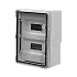 Cutie modulara IP65 din ABS gri, usa transparenta, 2 x 12 module, 300x400x170 mm PP3114
