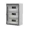 Cutie modulara IP65 din ABS gri, usa transparenta, 3 x 15 module, 350x500x190 mm PP3116 – Plastim PP3116