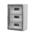 Cutie modulara IP65 din ABS gri, usa transparenta, 3 x 15 module, 350x500x190 mm PP3116