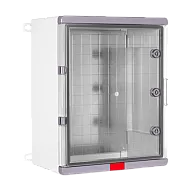 Cutie distributie IP67 din ABS gri, usa transparenta, placa metalica, 400x500x240 mm PS405024 Cutie distributie IP67 din ABS gri, usa transparenta, placa metalica, 400x500x240 mm PS405024