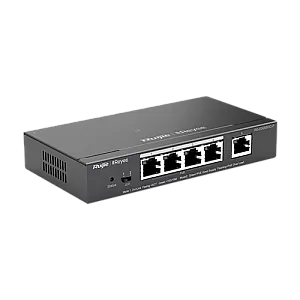 Switch 4 porturi PoE+ RJ45 Gigabit, 1 port uplink RJ45 Gigabit, L2 Cloud Management - Ruijie RG-ES205GC-P