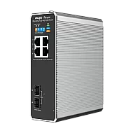 Switch industrial 3 x RJ45 1G PoE+, 1 x RJ45 1G PoE++, 2 x SFP, L2 Cloud Management - Ruijie RG-NIS2100-4GT2SFP-HP