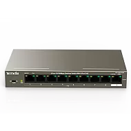 Switch 8 porturi PoE, 1 port uplink RJ45, 10/100Mbps - TENDA TND-TEF1109P-8-63W