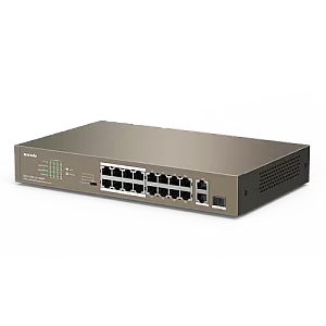 Switch 16 porturi PoE 10/100 Mbps, 2 port RJ45 Gigabit, 1 port SFP Gigabit - TENDA TND-TEF1118P-16-150W-V30