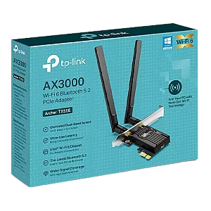 Placa de retea PCIe TP-Link Archer TX55E, AX3000, Dual-Band, Wi-Fi 6, Bluetooth 5.2 - TP-LINK ArcherTX55E