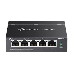 Switch 4 x RJ45 Gigabit PoE, 1 x RJ45 1G, Buget PoE 65W, Unanaged - TP-Link Omada DS105GP