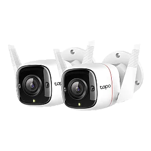 Pachet 2 Camere IP Wi-Fi, 2K, Audio bidirectional, IR 30M - TP-Link Tapo TapoC310P2