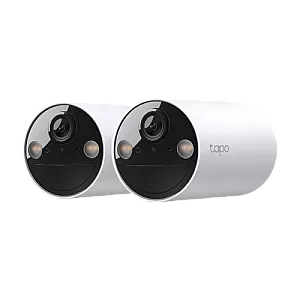 Kit 2 x Camera IP Smart Wi-Fi, 3MP, Baterie reincarcabila, Audio bidirectional, Alarma - TP-Link Tapo TapoC410(2-pack)