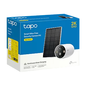 Camera IP Smart Wi-Fi, 4MP, Panou Solar, Baterie reincarcabila, Audio bidirectional - TP-Link Tapo TapoC425KIT