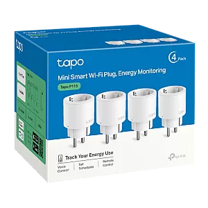 Pachet 4 prize smart, 16A, 3680W, Wi-Fi, control vocal, monitorizare consum - TP-Link Tapo TapoP115(4-pack) Pachet 4 prize smart, 16A, 3680W, Wi-Fi, control vocal, monitorizare consum - TP-Link Tapo TapoP115(4-pack)
