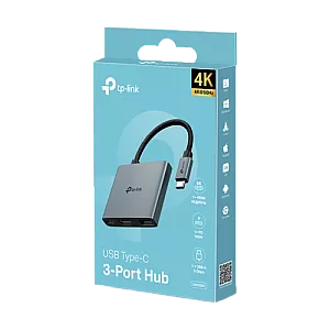 Hub USB-C 3-in-1, 1 x USB-C PD 100W, 1 x USB-A 5Gbps, 1 x HDMI 4K@60Hz - TP-Link UH3020C