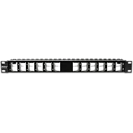 Patch Panel ecranat 24 porturi blank keystone inclinate 1U - TRENDnet TC-KP24SA