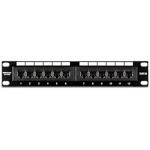 Patch Panel 12 porturi RJ45 UTP 10', Cat6 - TRENDnet TC-P12C6