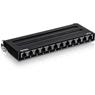 Patch Panel 12 porturi RJ45 UTP, Cat6a, Ecranat, 0.5U - TRENDnet TC-P12C6AS