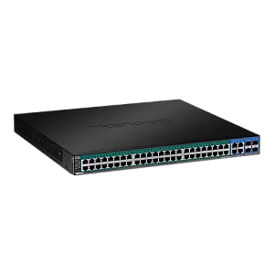 Switch 52 porturi Gigabit Web Smart, 48 x PoE+, 4 x Gigabit/SFP - TRENDnet TPE-5240WS