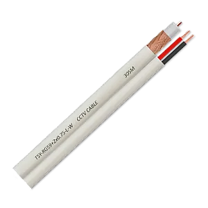 Cablu coaxial RG59 + alimentare 2x0.75, 100m, alb TSY-RG59+2X0.75-L-W Cablu coaxial RG59 + alimentare 2x0.75, 100m, alb TSY-RG59+2X0.75-L-W