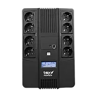 UPS TSY Power, 1000VA/600W, LCD, line interactive, 8 x Schuko TSY-D-1K0-LCD UPS TSY Power, 1000VA/600W, LCD, line interactive, 8 x Schuko TSY-D-1K0-LCD