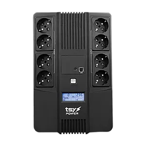 UPS TSY Power, 1000VA/600W, LCD,  line interactive, 8 x Schuko TSY-D-1K0-LCD