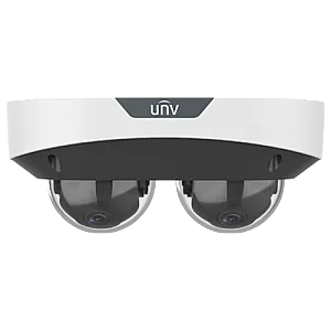 Dual Chanal - Camera IP, 2 x 4MP, lentila 2.8mm, IR 30m, Mic., Alarma, PoE, IK10 - UNV IPC3224SS-ADF28K-I1