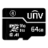 Card memorie 64GB, WHITE CARD - UNV TF-64G-T-C