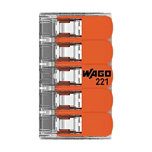 Conector derivatie 5 fire, max. 4 mm² (25 buc.) - WAGO 221-415