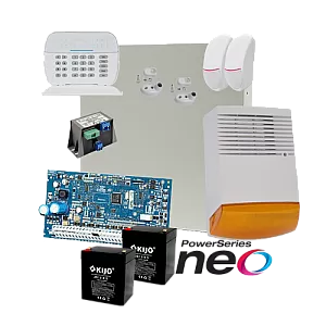 Kit alarma la efractie DSC NEO cu sirena exterioara KIT2016EXT-BS1 Kit alarma la efractie DSC NEO cu sirena exterioara KIT2016EXT-BS1