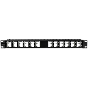 Patch Panel ecranat 24 porturi blank keystone inclinate 1U - TRENDnet TC-KP24SA