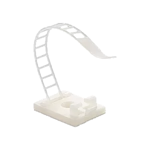 Suport plastic ajustabil pentru prindere cabluri, ALB, 25x18 mm, autoadeziv, 100 buc TAA-1-W