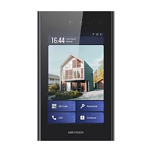 Videointerfon TCP/IP, 8' touch screen, recunoastere faciala - HIKVISION DS-KD9403-E6
