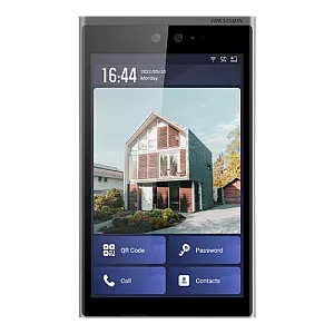 Videointerfon TCP/IP, 10.1' touch screen, recunoastere faciala, IK07 - HIKVISION DS-KD9633-E6