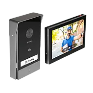 Kit interfon video inteligent EZVIZ, rezolutie 2k, monitor TFT 7 inch, instalare pe 2 fire, RFID, comenzi poarta/usa, SDcard, Wi-Fi, IR CS-HP7-2k