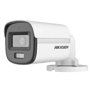 ColorVu, Dual Light - Camera analog 2MP, lentila 2.8mm, IR 20m, WL 20m, TVI/AHD/CVI/CVBS, Mic., IP67 - HIKVISION DS-2CE10DF0T-LFS-2.8mm