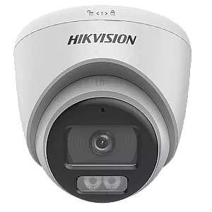ColorVu, Dual Light - Camera analog 2MP, lentila 2.8mm, IR 40m, WL 40m, TVI/AHD/CVI/CVBS, Mic., IP67 - HIKVISION DS-2CE72DF0T-LFS-2.8mm