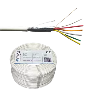 Cablu de alarma 6 fire ecranate, cupru integral, 100m - eRaya AL10622-100