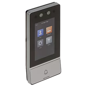 Videointerfon TCP/IP, 4.3' touch screen, camera 2x2MP,  recunoastere faciala/Card/PIN/QR, PoE, IK08 - HIKVISION DS-KV9503-WBE1