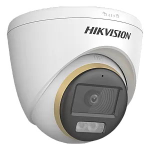 ColorVu, Dual Light - Camera analog 2MP, lentila 2.8mm, IR 40m, WL 40m, TVI/AHD/CVI/CVBS, Mic. - HIKVISION DS-2CE72DF3T-LFS-2.8mm