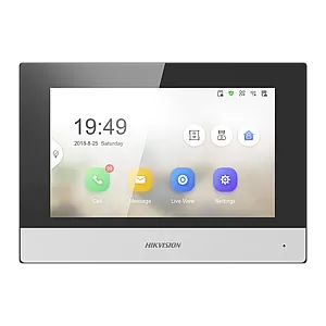 Monitor videointerfon Touch Screen TFT LCD 7 inch, conectare 2 fire, Wifi - HIKVISION DS-KH6320Y-WTE2