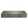 Switch 16 porturi PoE 10/100 Mbps, 2 port RJ45 Gigabit, 1 port SFP Gigabit - TENDA TND-TEF1118P-16-150W-V30 – TENDA TND-TEF1118P-16-150W-V30